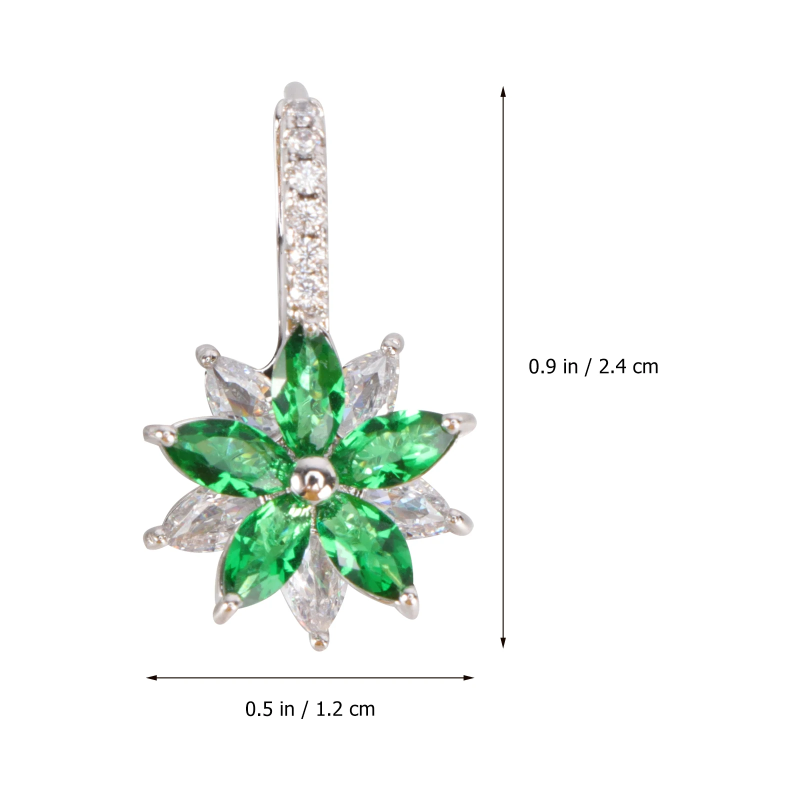 

1 Pair Simple Flower Ear Clips With Sparkling Zircon Elegant Daily Wear Chic Ear Decor For Women Girls Gift Jewelry