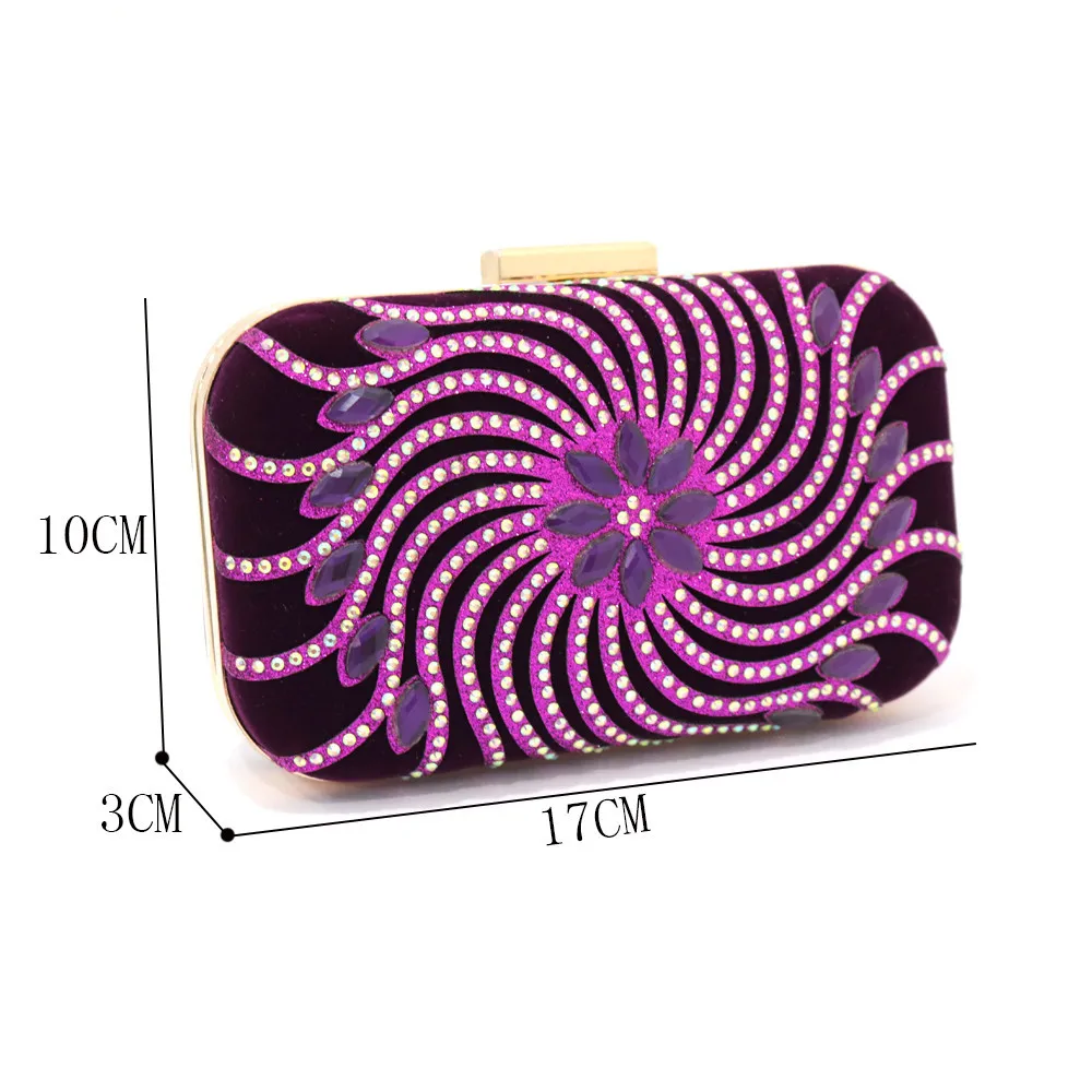 2024 New Luxury Women\'s Evening Bag Clutch With Rhinestones Party Diamond Decal Design Metal Chain Shoulder Wallet Handbag