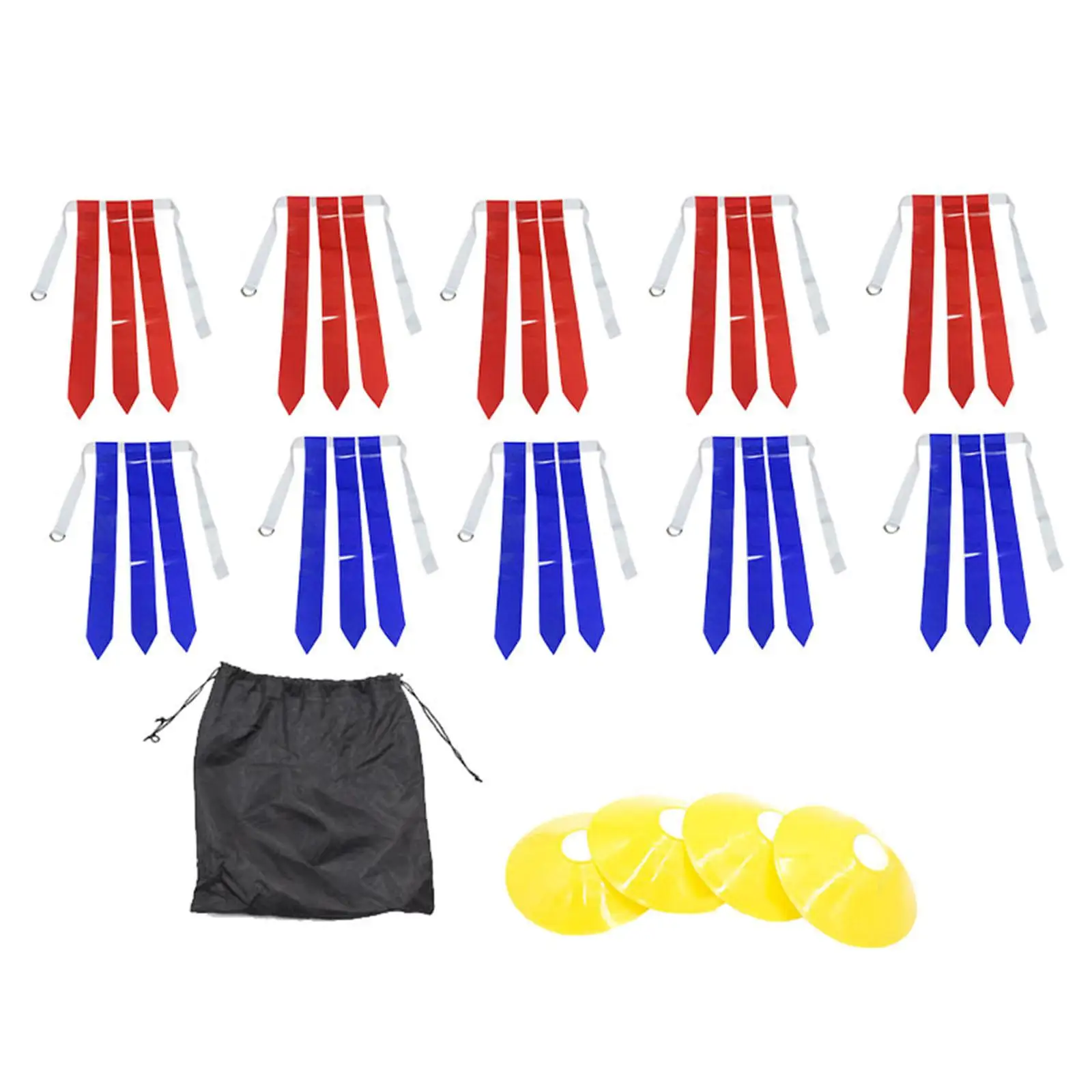 Flag Football Belts with Cones with Flags American Football Waist Flag for Kids Adults Players Teens Outdoor Touchdown Game