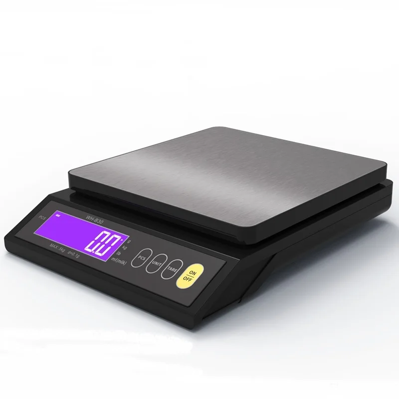 5kg 0.1g Waterproof Kitchen Scales 10kg/1g Stainless Steel Digital Food Weight Tools LED Recharge Cooking Baking Measuring Scale