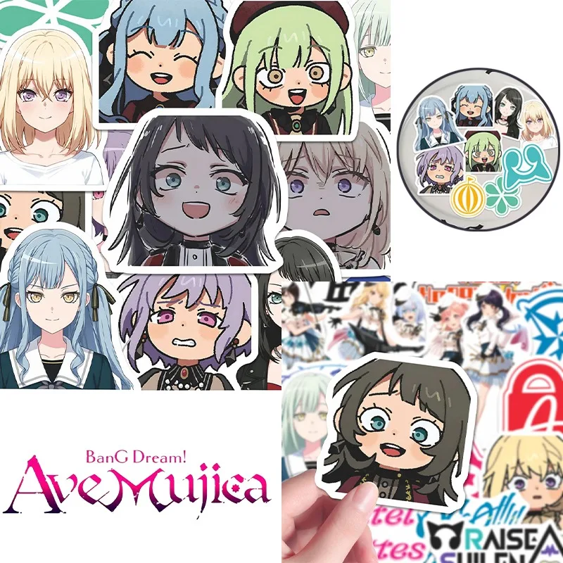 

BanG Dream! Ave Mujica Mygo мультяшные наклейки аниме телефон чашка воды ноутбук украшения для гитары Kawaii креативные наклейки с граффити