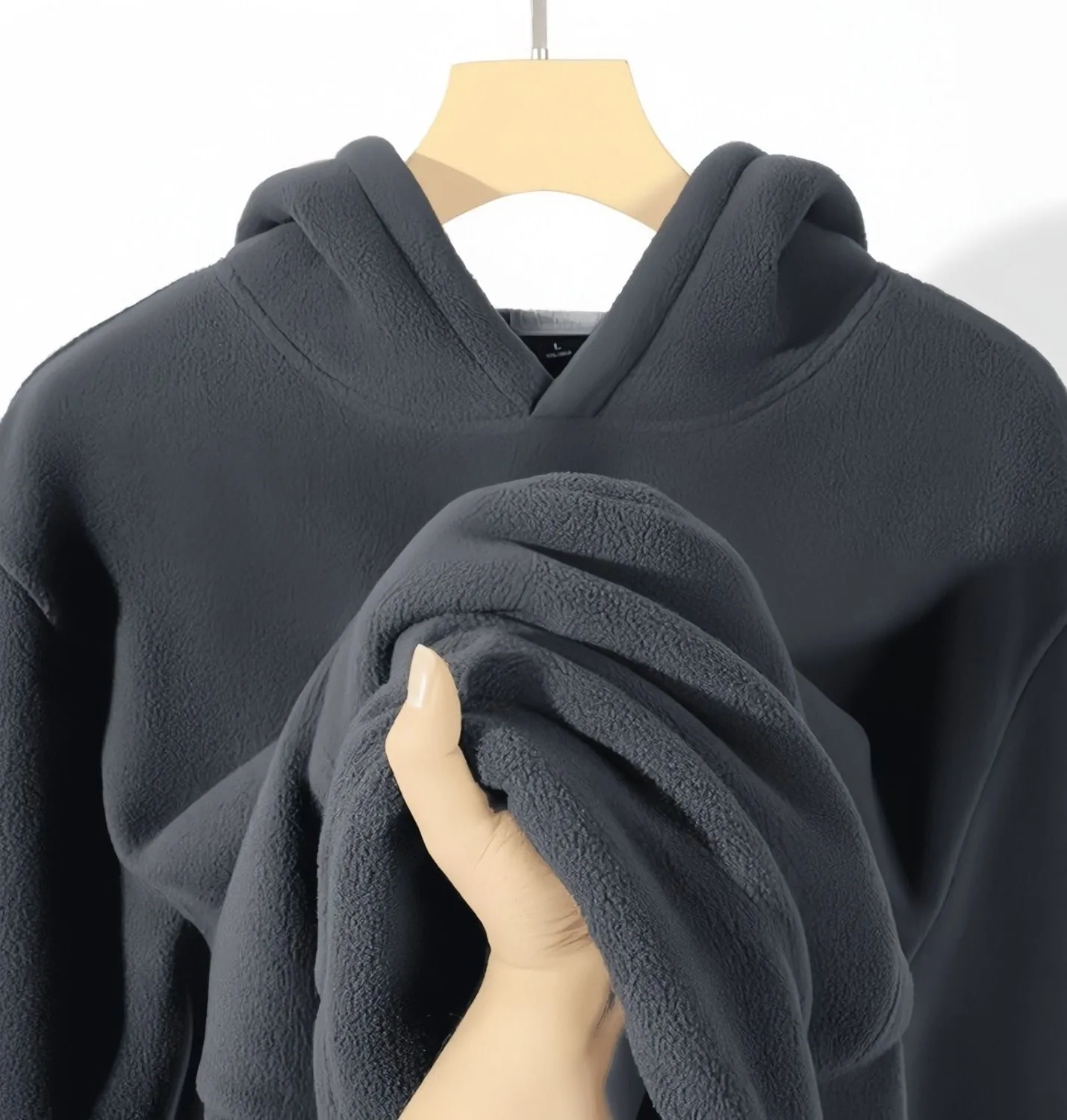 Fleece sweatshirt met hoed dames grunge Y2K top winter verfraaid bovenkleding verdikte getextureerde casuals noodlijdende punkstijl