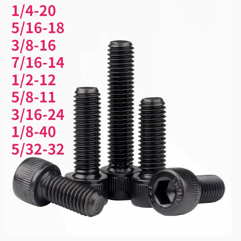 

BSW 1/4-20 5/16-18 3/8-16 7/16-14 1/2-12 5/8-11 3/16-24 1/8-40 5/32-32 12.9 Grade Hexagon Hex Socket Screw Cup Head Allen Bolt