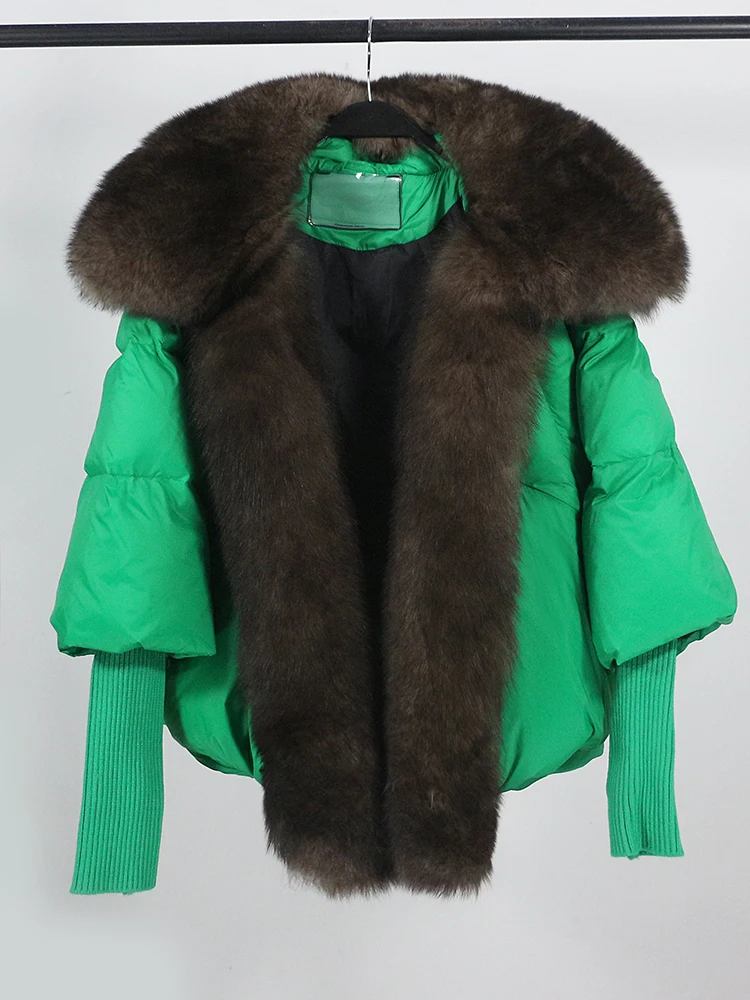 Lose Natürliche Echt Fox Pelz Kragen Mantel Dicke Neue Europäische Mode Weiße Ente Unten Jacke Winter Frauen Warme Luxus Oberbekleidung – Detail 18