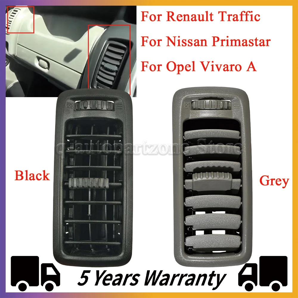 Heating Grille Diffuser Center Panel For Renault Trafic Opel Vauxhall Vivaro Nissan Primastar dash air vent Black Grey  01-14