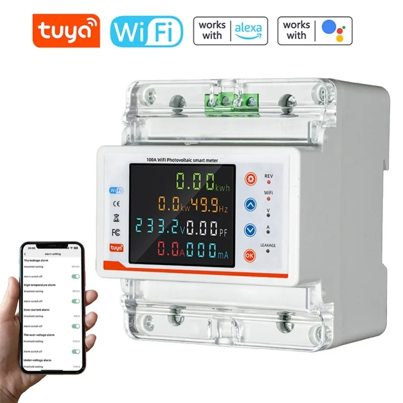 

Tuya WiFi Intelligent Circuit Breaker Bidirectional Metering Power Meter Reclosure Switch With Multiple Protections Timing