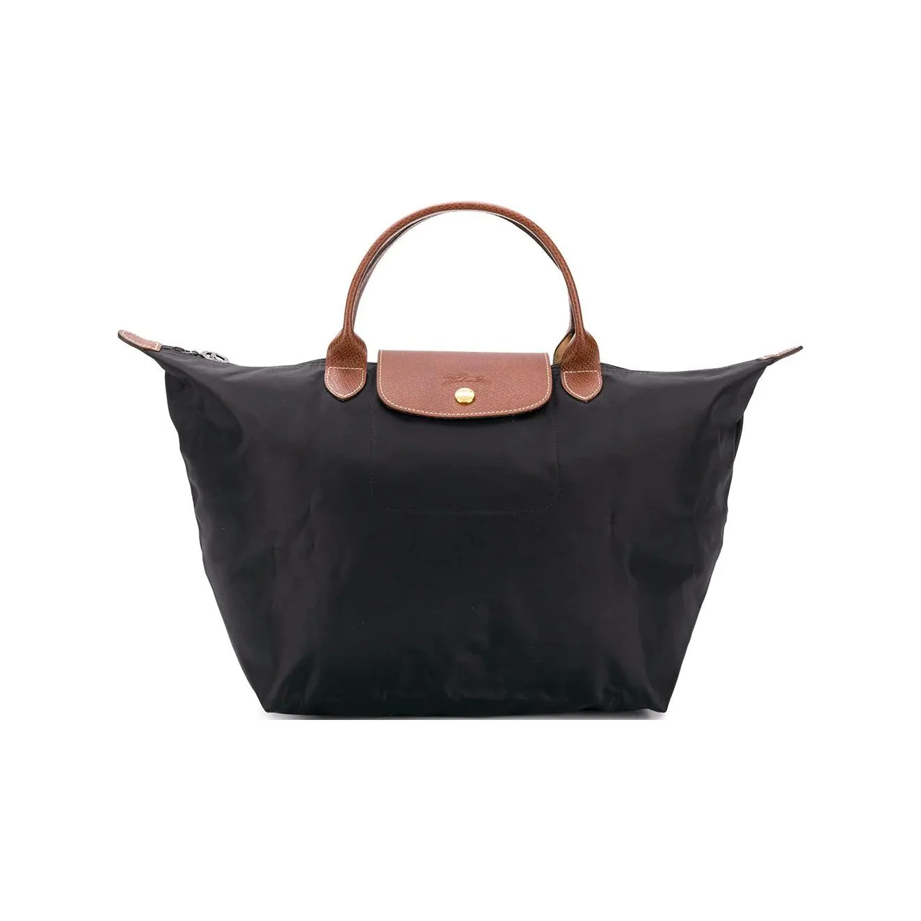 LONGCHAMP Le Pliage Canvas Dumpling Bag Handbag Medium Women's Black 1623089001
