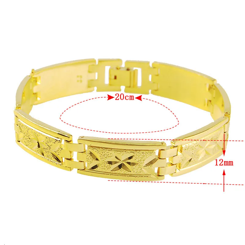 24k gold bracelet- authentic 24 ゴールド- 本物 New Arrival 24k Gold Bracelet Classic Vintage Wristband Chain