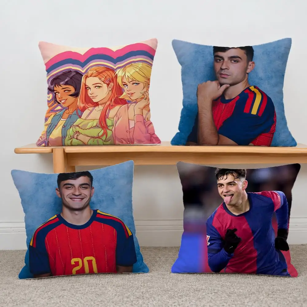 Athlete Pedri Cushion Cover Short Plush Pillowcase, Sofa Bedroom Home Decor & Holiday Gift