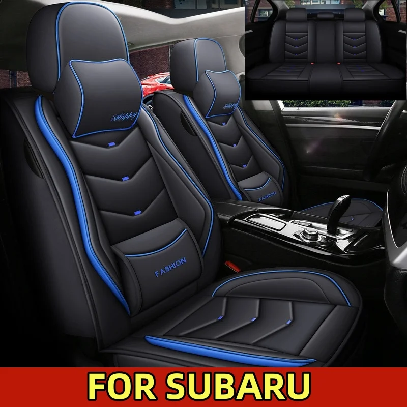 

FOR SUBARU WRX Car seat covers, full set of 5-seat front and rear seat covers, waterproof artificial leather, wear-resistant
