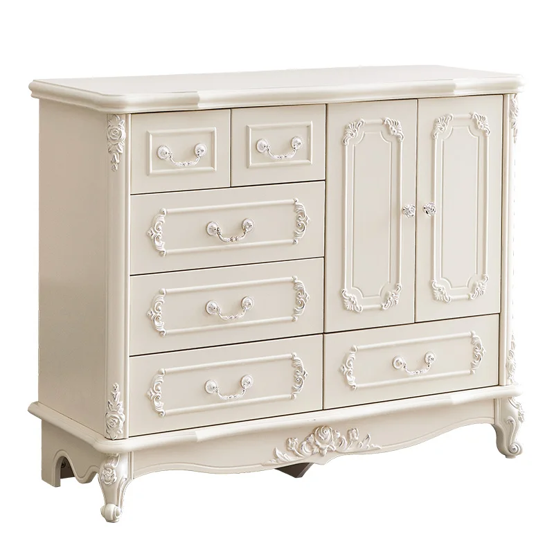 European-style chest of drawers, master bedroom, storage solid wood drawers, living room storage cabinet, French bedside cabinet