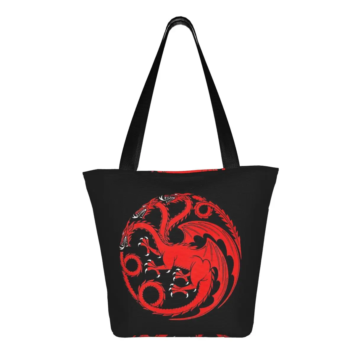 

House Targaryen Сумка-тоут для покупок Холщовая сумка на плечо большой вместимости Сумка-шоппер для продуктов для женщин