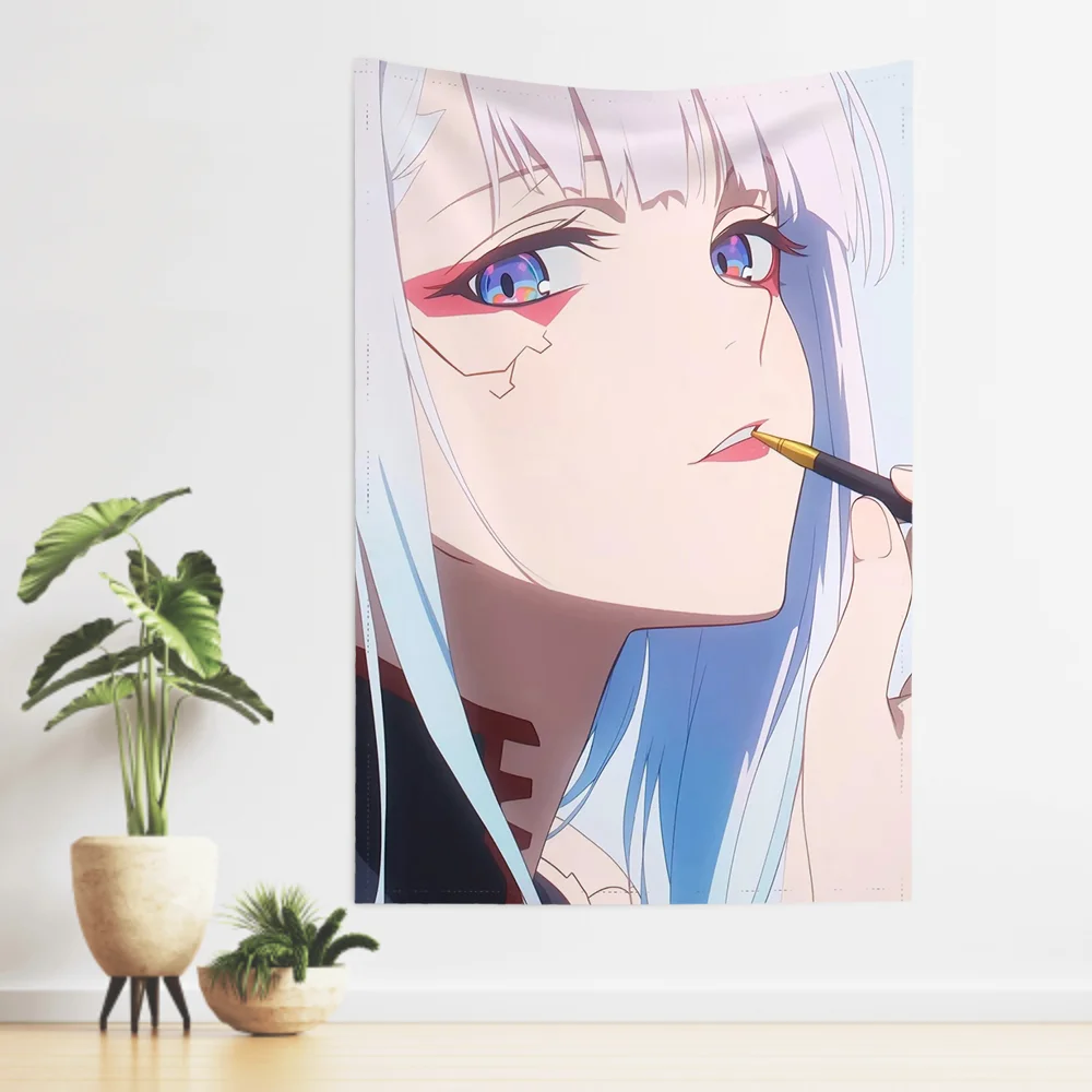 Lucy Animation C-Cyberpunk Tapestry Room Decor Wall Cloth Party Hanging Background Room Decor Baby Room