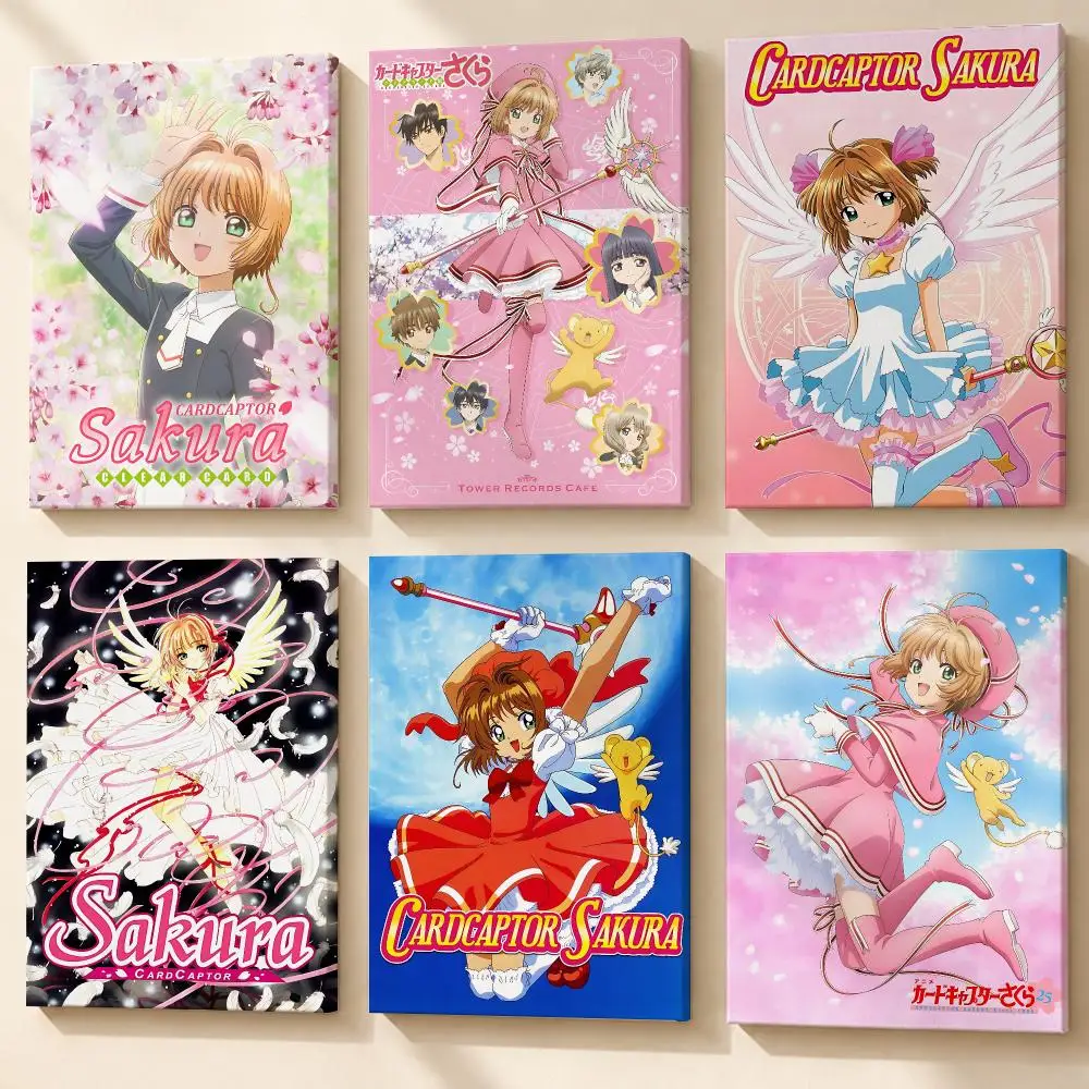 Anime C-Cardcaptor Sakura Framed Wall Painting Wooden Canvas Poster Stretcher Frame Inner Frame Kit for Wall Art Painting