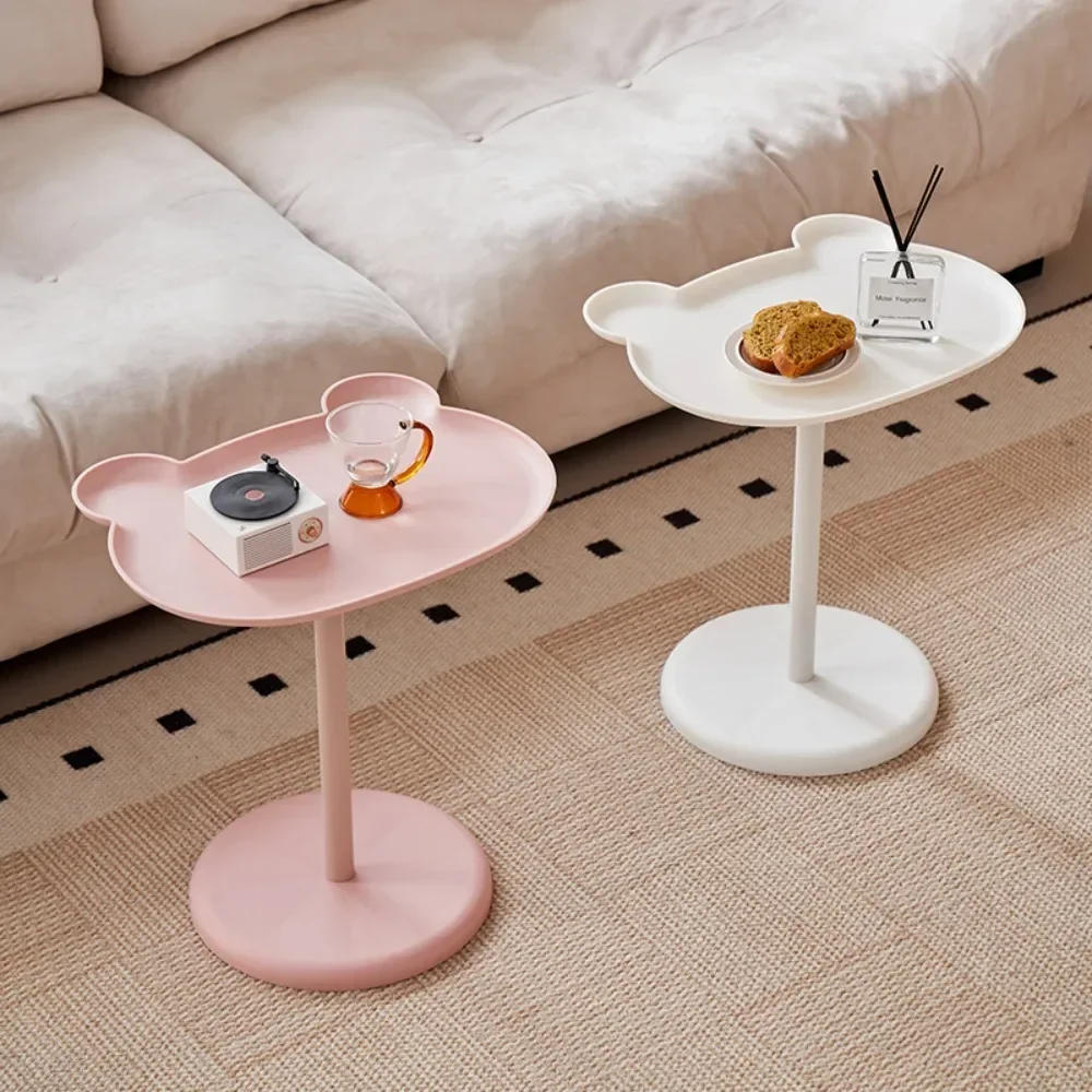 Bedroom Cute Bear Storage Rack Mobile Side Table Bedside Tatami Tea Table Sofa Small Coffee Table For Living Room Small Spaces