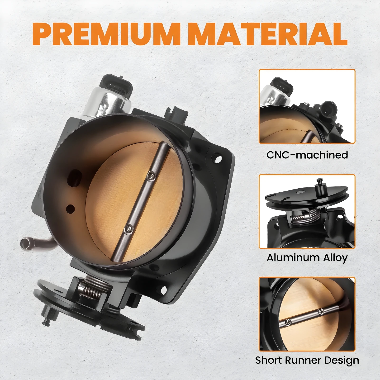92mm Throttle Body for LSX LS1 LS2 LS3 LS6 LS7 for GM Gen III with TPS IAC 4 Bolt