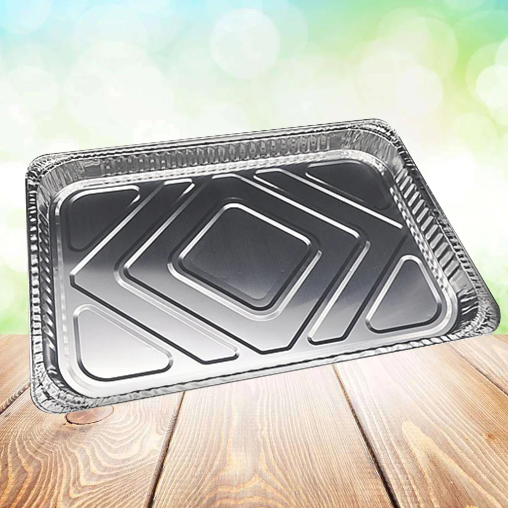 Sartenes de papel de aluminio para barbacoa, bandejas desechables para goteo, recogedores de grasa para cocina indirecta y reemplazo de revestimiento de parrilla, 10 Uds.