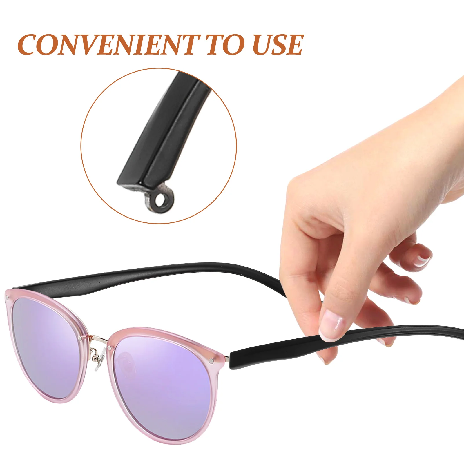 Black Tr90 Eyeglass Temple Accessories Replacement Parts for Men Women Sunglasses Cycling Driving Outdoor Sport UV Shades