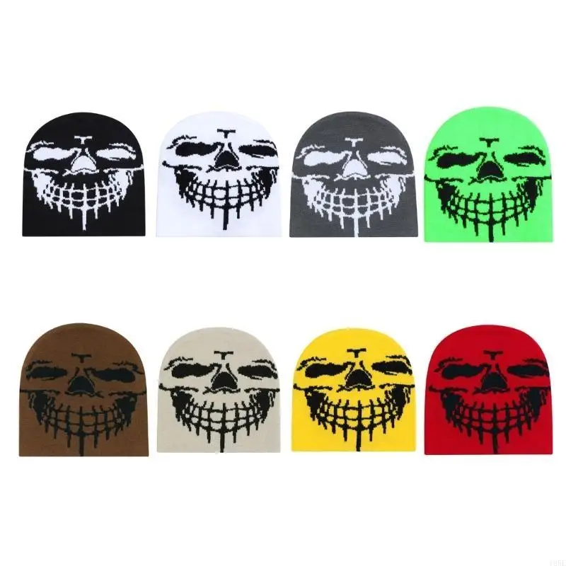 195E Skull Caps Warme Muts Dames Sporthoed Gebreide muts voor feesten en clubs