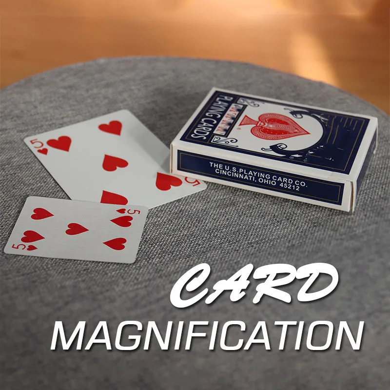 Card Magnification Card Magic Tricks Gimmick Illusions Close up Magic Props Street Chosen Card Change To Small Size Mentalism