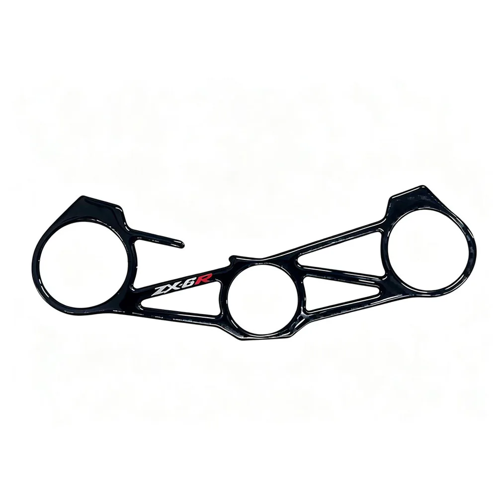 For Kawasaki ZX6R ZX-6R ZX 636 2012-2016 3D Carbon Fiber Triple Tree Yoke Cover Protector Tank Pad