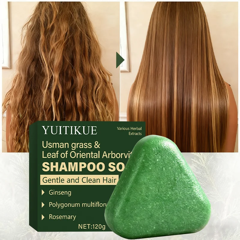 YUITIKUE Handmade solid soap nourishes hair, controls oil, keeps it fresh and voluminous, and soothes hair care