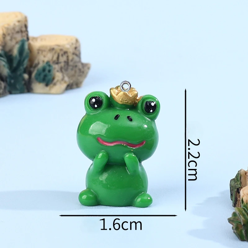 30Pcs 3D Cartoon Kawaii Frog Charms Animal Frog Resin Pendant Earrings Keychains Accessories for DIY Crafts Jewelry Make