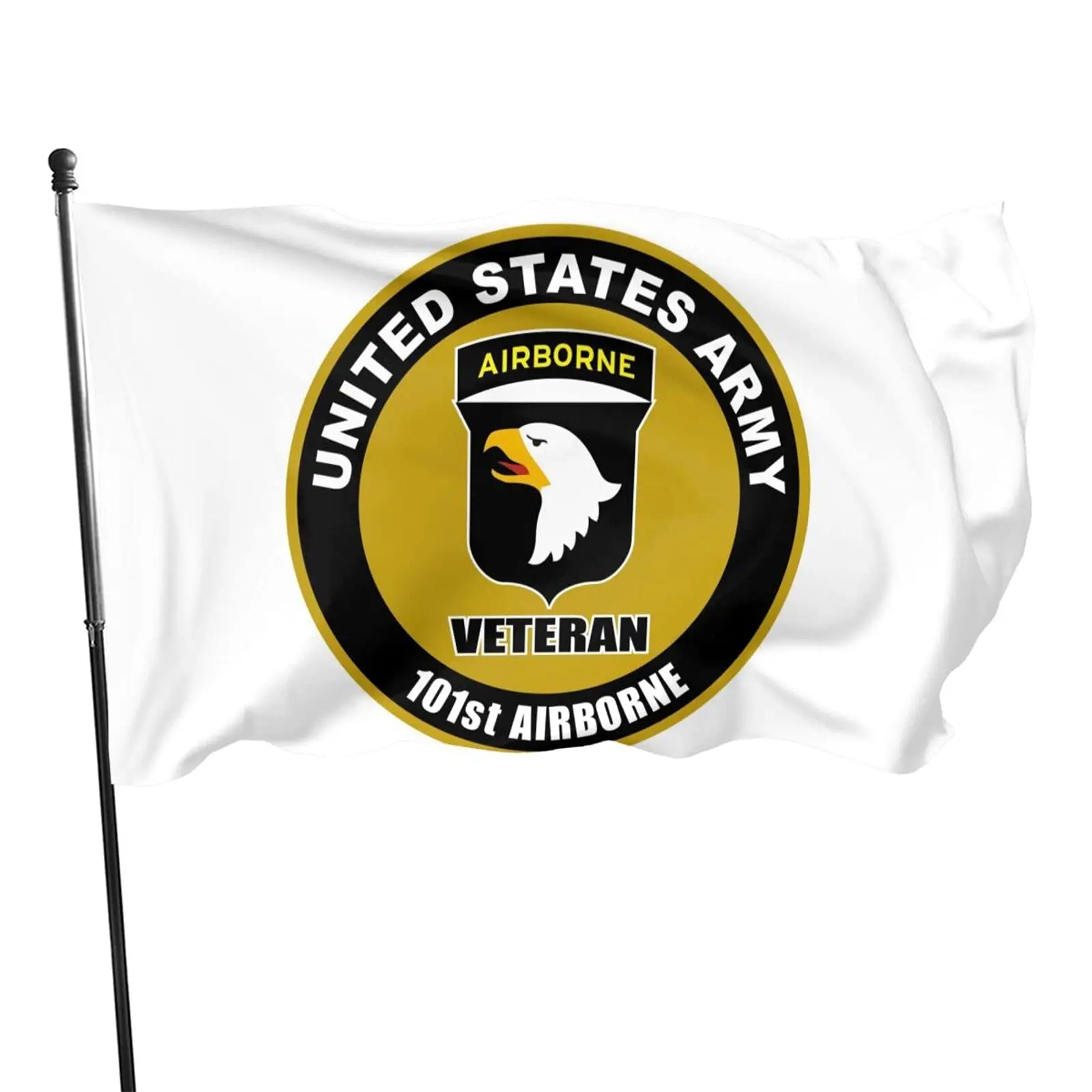 101st Airborne Division Flag Indoor Outdoor Double Stitched with Brass Grommets Decoration Flags for Courtyard Garden Balcony