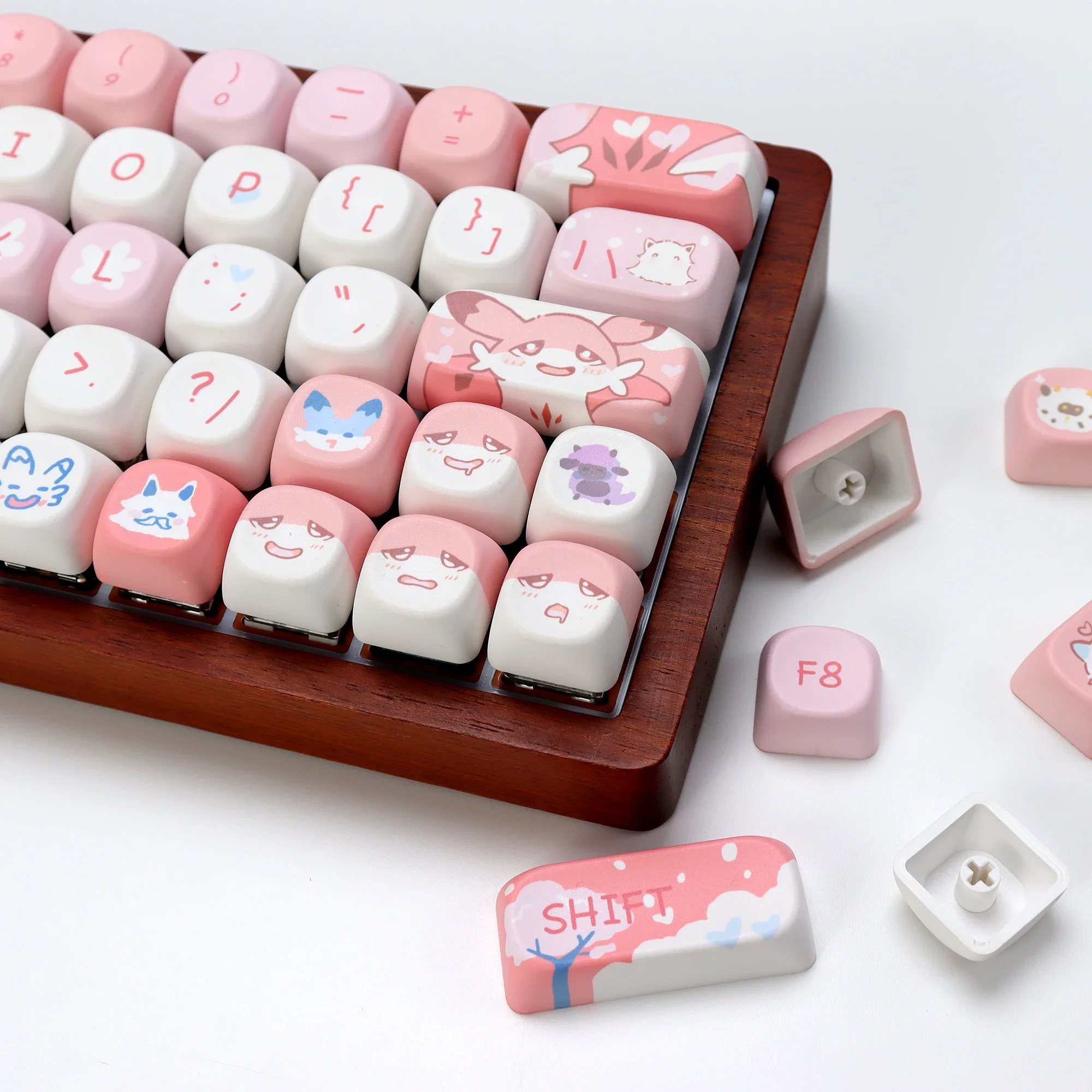 

Mirage theme keycap PBT five-sided sublimation KOA highly adaptable mechanical keyboard