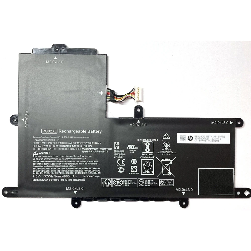 Imagem -03 - Original Genuíno Po02xl 7.6v 37wh Bateria do Portátil para hp Stream 11-r 11-ah 11-ak 11-y 11 Pro g2 g3 g4 g5 Novo
