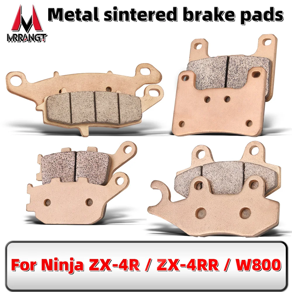 

MRRANGT Motorcycle Sintered Metal Brake Pads Kit Fits For Kawasaki ZX4R ZX4RR 400cc Super Sport Bike W800 Retro Classic parts