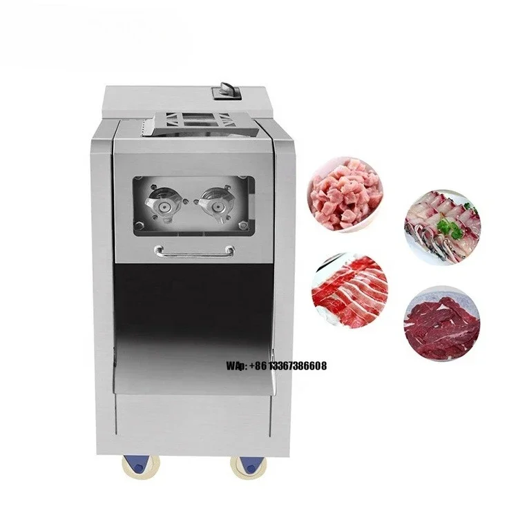 Commercial Stainless Steel Meat Slicer & Shredder Steak & Beef Dicer Cube Cutting Machine