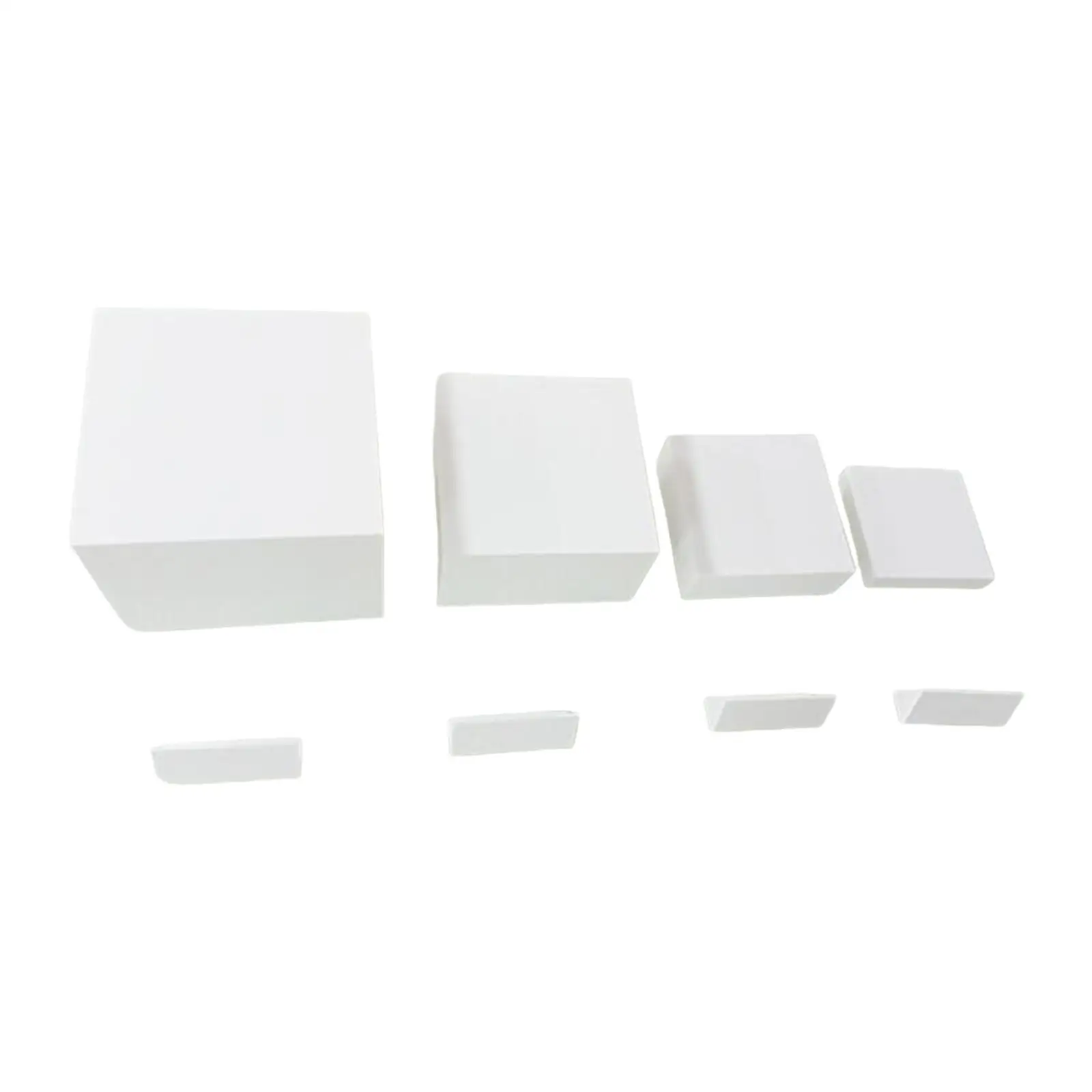 

4 Pieces Buffet Riser White Acrylic Riser for Candy Small Figurine Cupcake