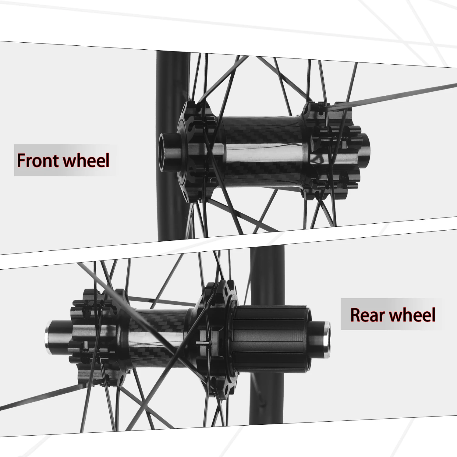 RUJIXU 27.5er 29er Ultralight MTB Carbon Wheels 24H 28 mm Width Hookless XC Mountain Bike Wheelset  Straight Pull Hub