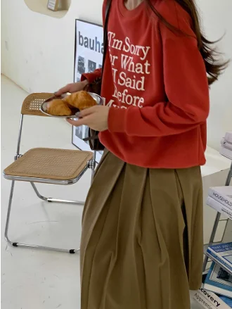 Pleated Midi Skirt for Women Lady Elegant Belted A-Line Skirt Chic Slim Winter Outfit Bottom High-Waist Style Vintage Warm Look