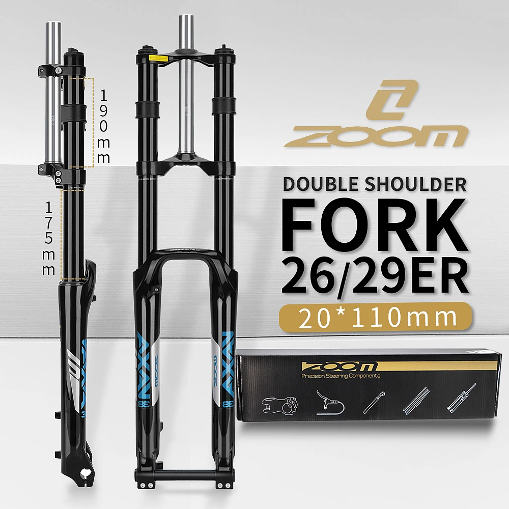 

ZOOM Bicycle Fork 680DH Aluminum Alloy 26"27.5"29er Downhill MTB Mountain Bike Fork Suspension Damping Bicycle Fork 110mm