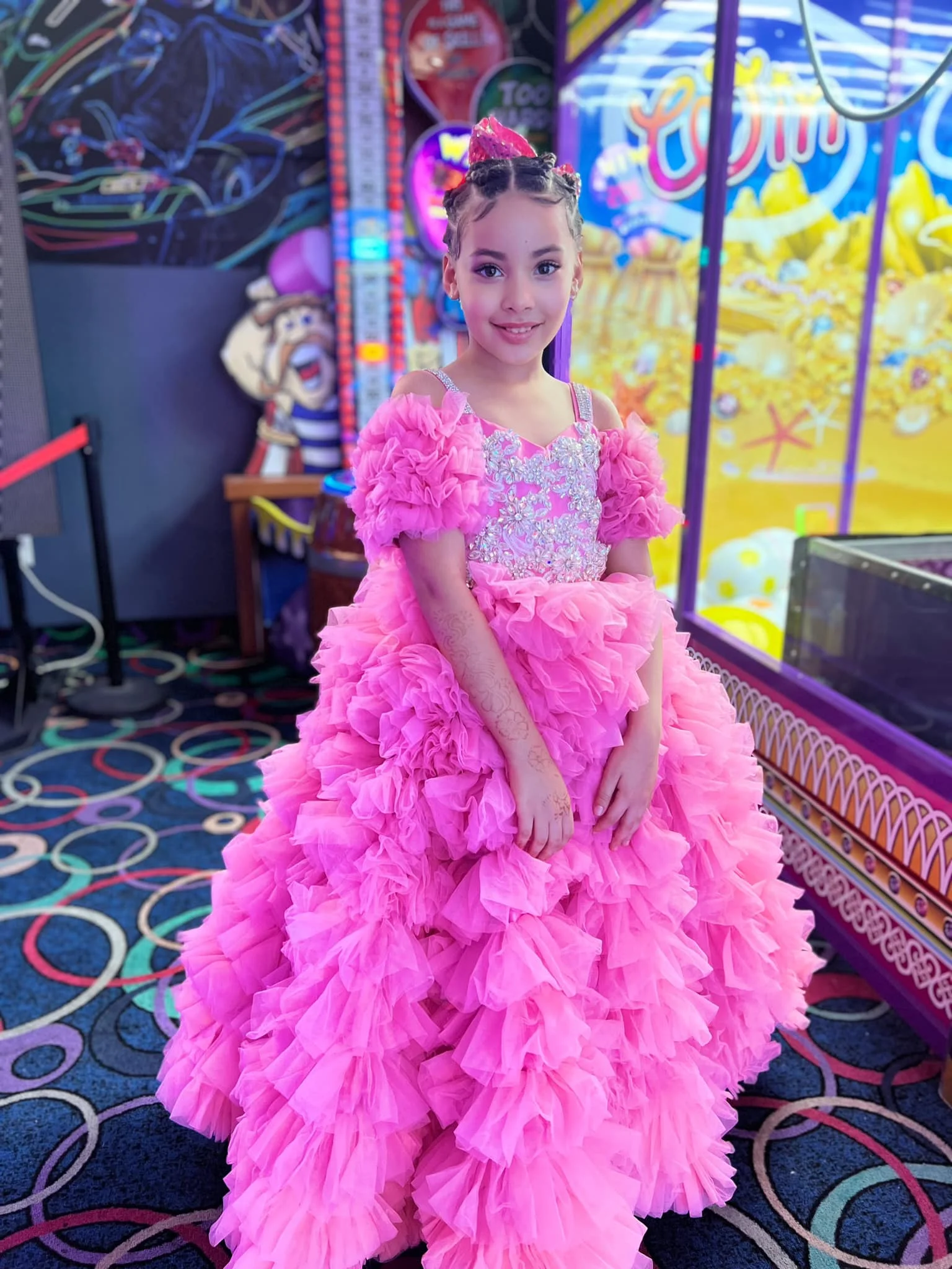 جميل الوردي الفتيات عيد ميلاد حزب أثواب القمامة الأميرة زهرة فتاة اللباس لحفل الزفاف مخصص منتفخ تنورة الطفل حفلة موسيقية اللباس #2