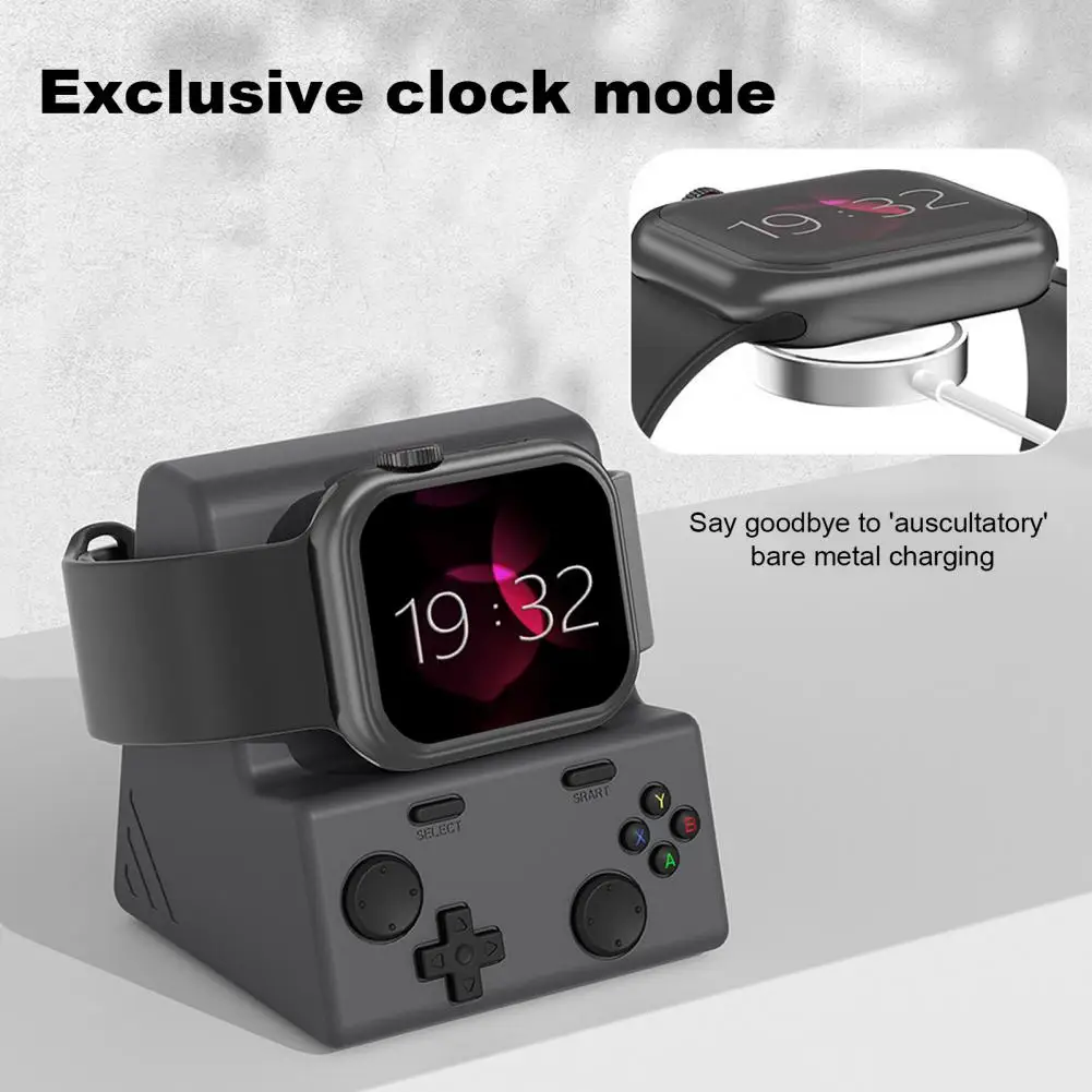Силиконовая подставка для зарядного устройства для Apple Watch Series, док-станция, держатель зарядного кабеля, зарезервированный интерфейс, настольный держатель для часов