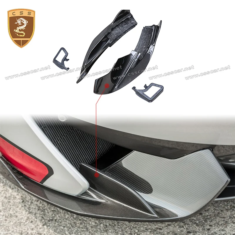 Car Accessories Replacements Vors Style Carbon Fiber Front Bumper Wrap Angle For Mclaren 540C 570S Car Front Air Vent Auto Parts