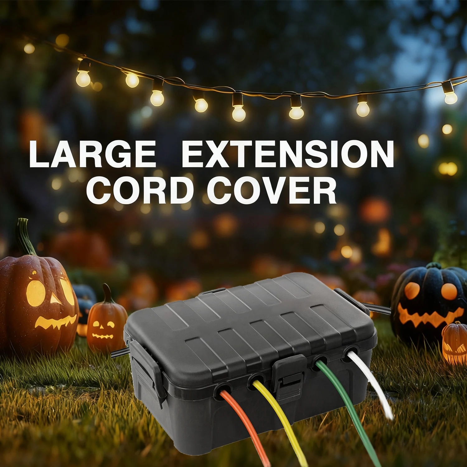 

32x22x13 см водонепроницаемая кабельная коробка для наружного использования, устойчивая к атмосферным воздействиям кабельная коробка для защиты удлинительных кабелей/полосок питания/угловых вилок