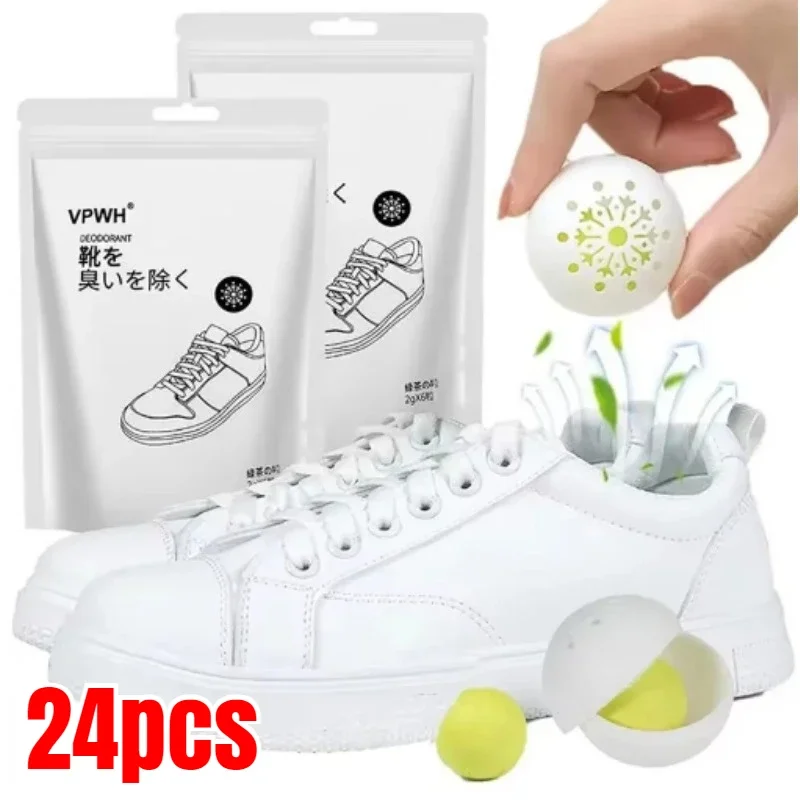 24/6Pcs Deodorizer Balls Sneaker Perfume Balls for Shoe Gym Bag Locker and Cars Deodorizer Neutralizing Odor Shoe Freshener Ball