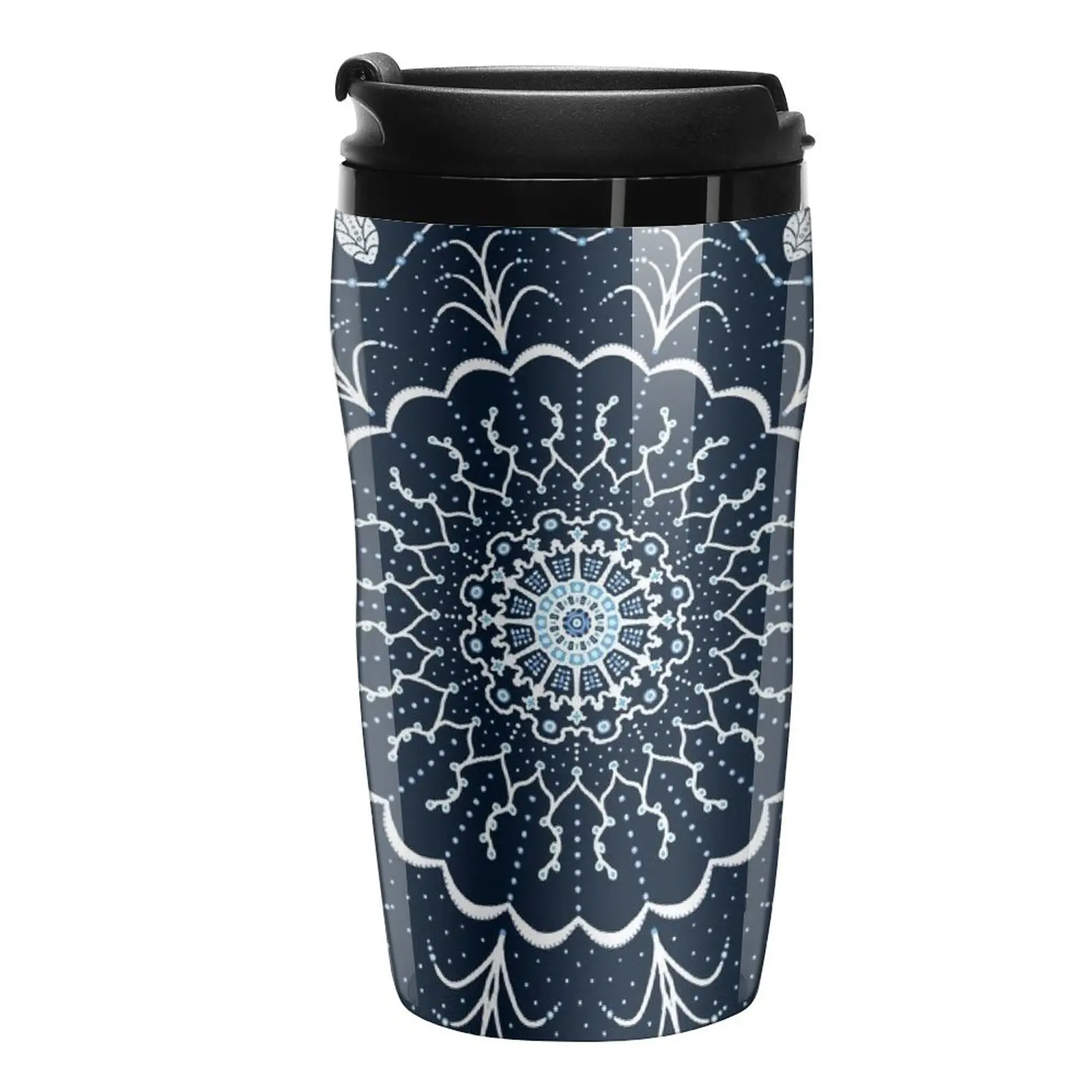 New Black White Blue Mandala Travel Coffee Mug Custom Mug Sets Of Te And Coffee Cups Cup Coffe Coffee Mugs Creative