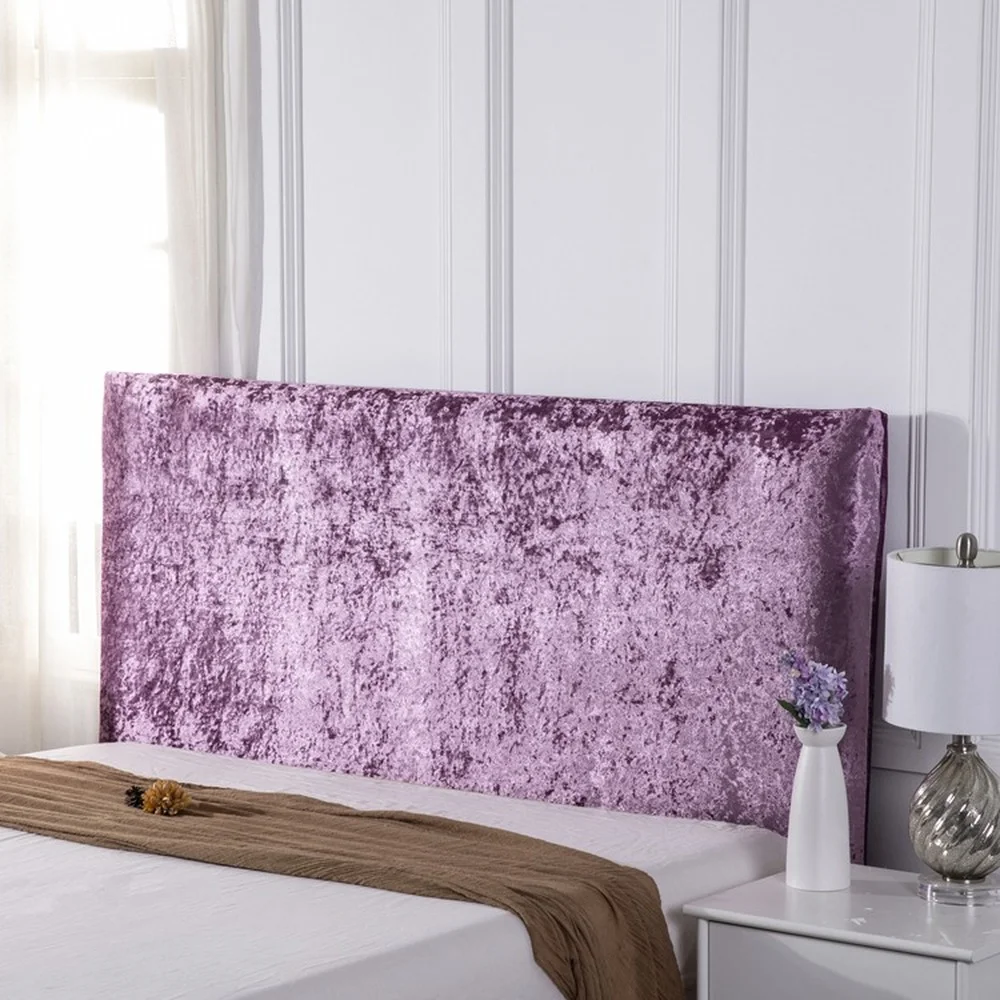 Simple Suede Bed Head Cover Dust  European-Style Velvet Solid  Bed  Full Enclosed Elastic Protective