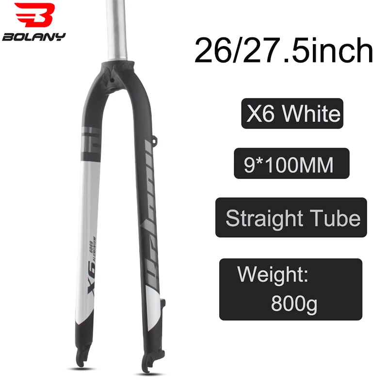 Bolany Fahrrad starre Gabel 26/27,5/29 Zoll Scheibenbremse Berggabel gerades Rohr 28,6 mm matte leichte MTB-Fahrradgabel