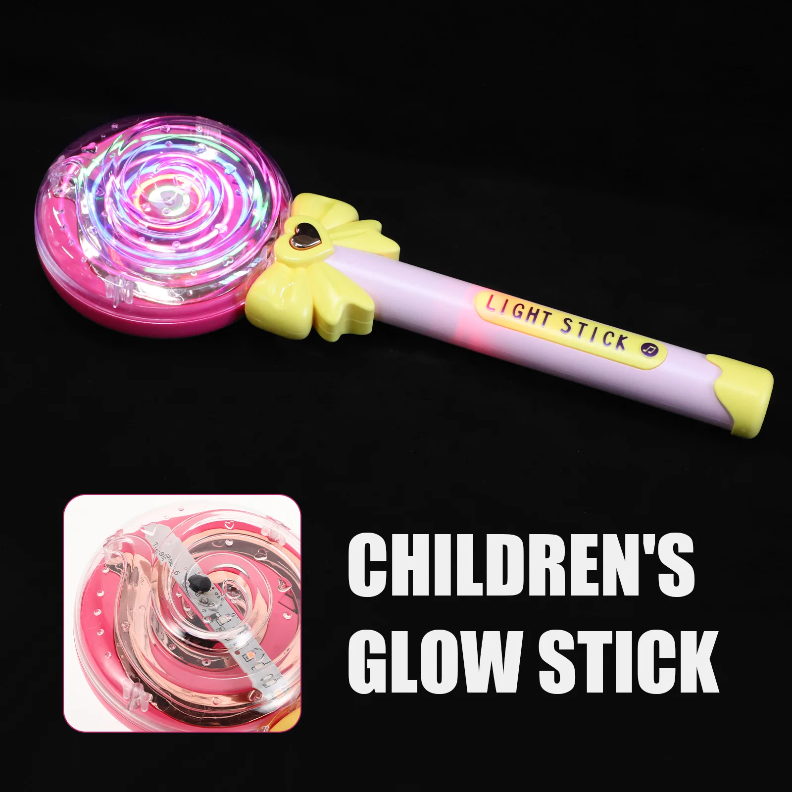 Kinder Lollipop Light Up Zauberstab Glow Music Stick für Kinder Rollenspiel Fee Prinzessin Partybevorzugung Halloween Karneval Spaß