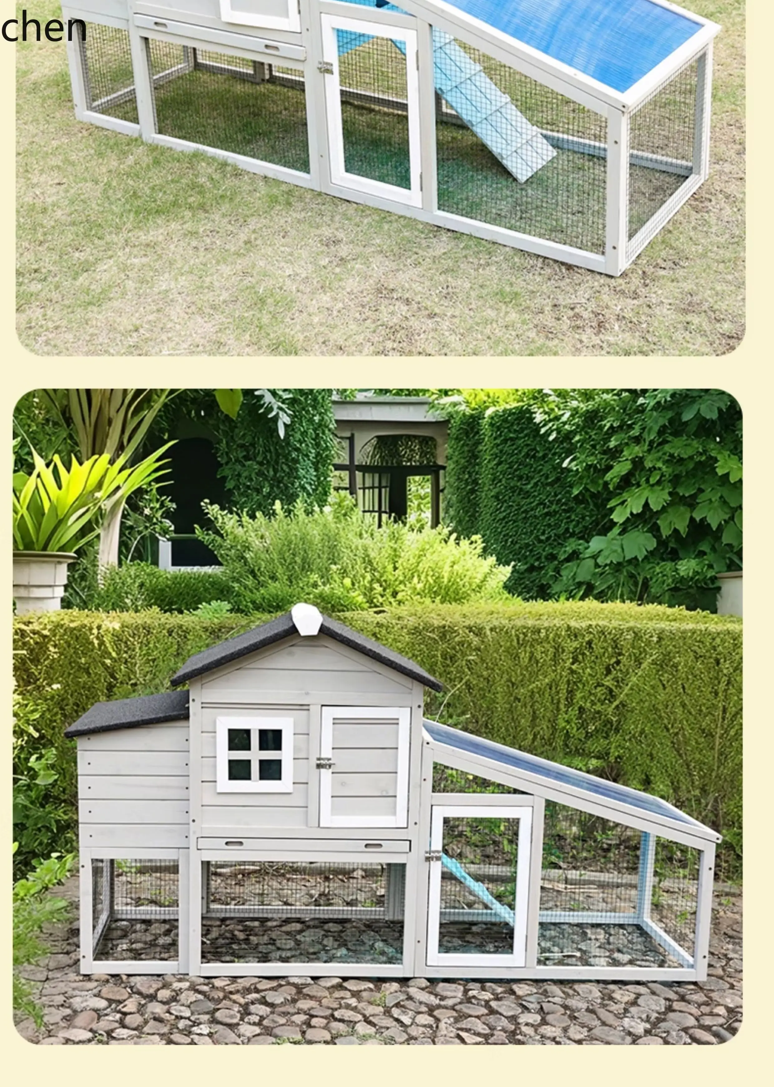 HT solid wood cat nest four-season pet cage duck house outdoor dual-purpose chicken shed breeding cage view 6