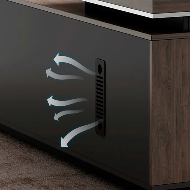 Bureau de travail en bois pour bureau exécutif, poste de travail debout, moniteur de réception, fournitures de bureau compactes Scrivania Ufficio