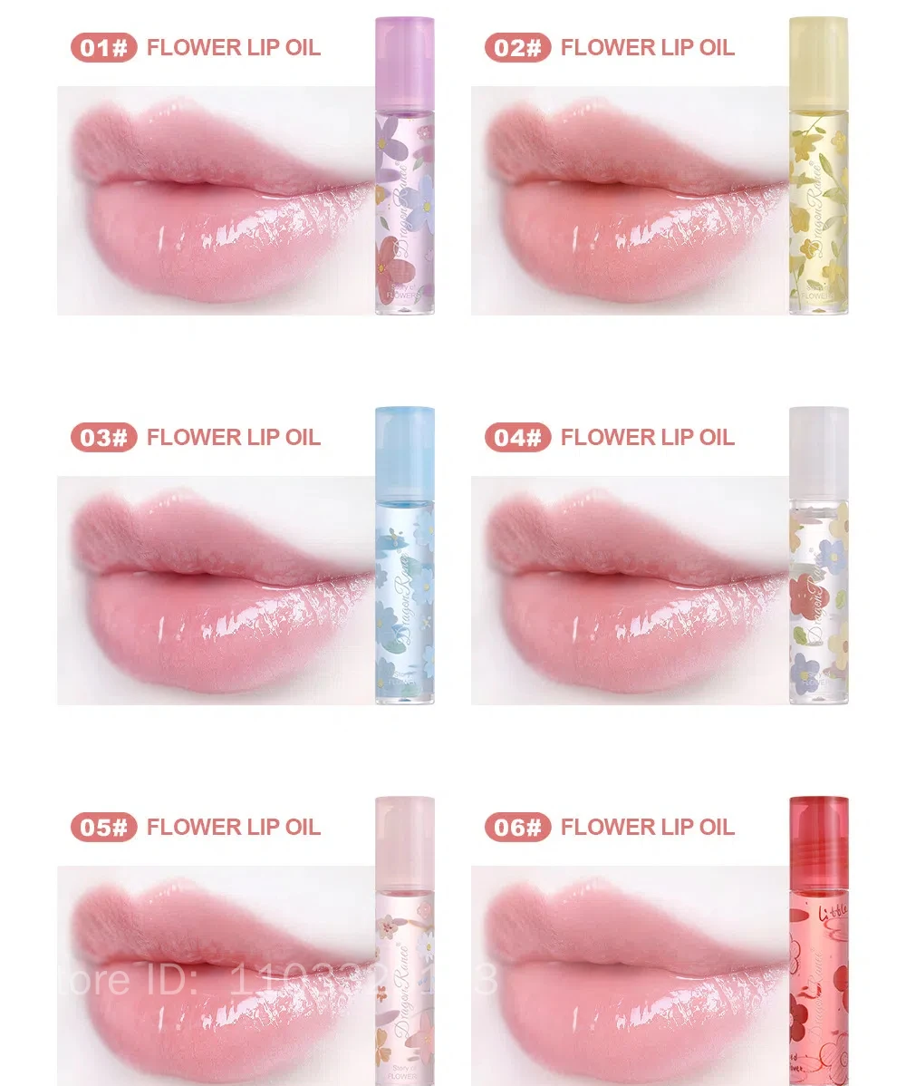 Baume à lèvres à bille aux fruits frais, 6 pièces, huile transparente et hydratante, brillant à lèvres hydratant longue durée, maquillage pour femme, cosmétiques