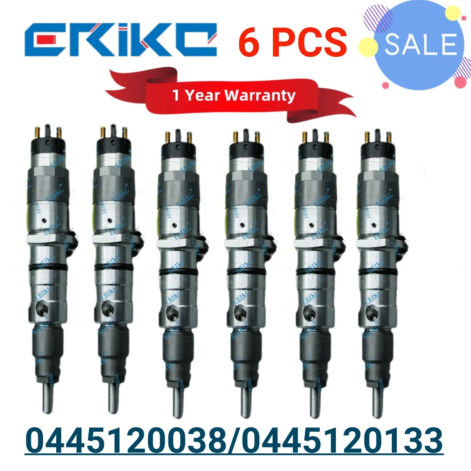 

6PCS 0445120133 Diesel Injector 0445 120 133 Auto Injector 0 445 120 133 Fuel Oil 0445120038 0 445 120 038 for Cummins Various