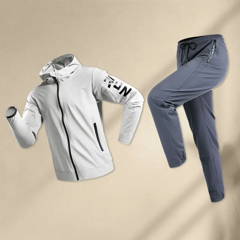 Men's Quick - Dry & Windproof Sportswear Set: Loose - Fitting for Running & Outdoor Activities